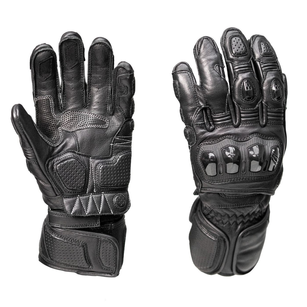 MMCC Men's Vader Racing Style Premium Leather Gauntlet Glove w/ i-Touch Technology - MMC70000