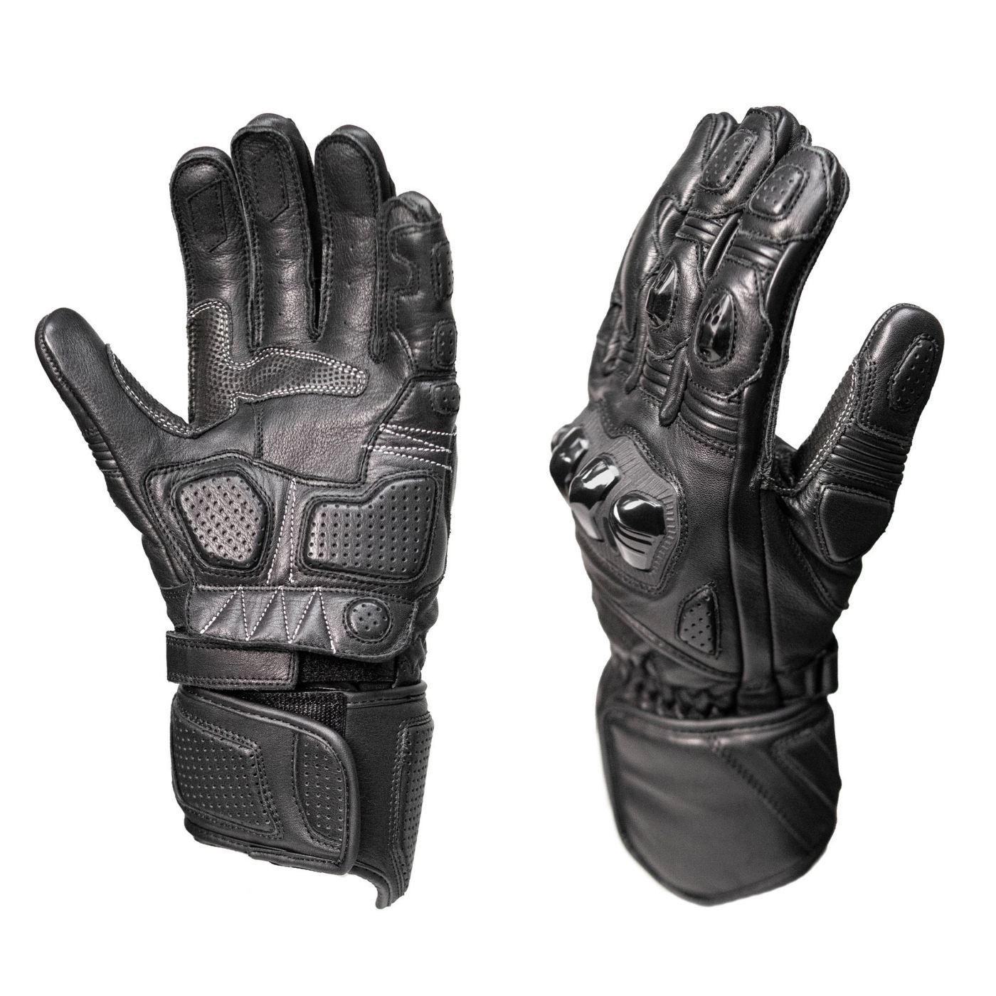 MMCC Men's Vader Racing Style Premium Leather Gauntlet Glove w/ i-Touch Technology - MMC70000