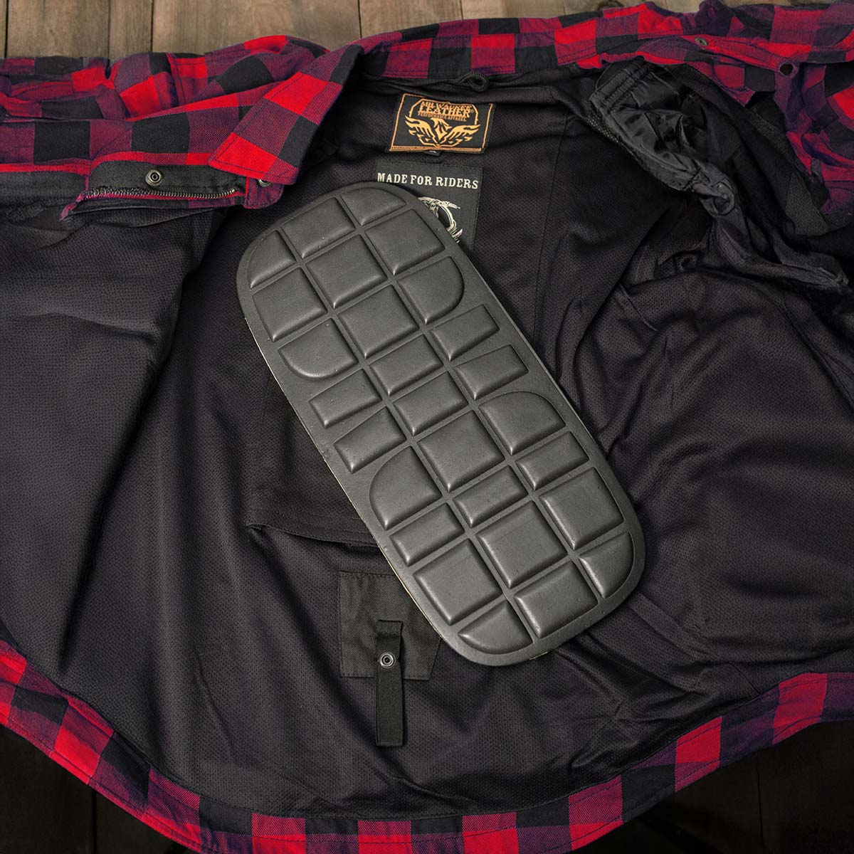 Milwaukee Leather | 1pc Back Protection for Motorcycle Jacket - Spine Protector - Armor Inserts for Motorcycle Shirts- MP7904