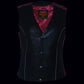 Milwaukee Leather MLL4570 Women's Studded Phoenix Black/Fuchsia Leather Motorcycle Vest w/ Embroidery Art