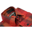 Milwaukee Leather MNG11641 Men's Flannel Plaid Shirt Orange with Red and Black Long Sleeve Cotton Button Down Shirt