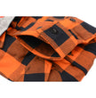 Milwaukee Leather MNG11642 Men's Flannel Plaid Orange and Black Long Sleeve Cotton Button Down Shirt w/ Hoodie