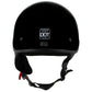Milwaukee Helmets MPH9719DOT Momentum DOT Black Half Face Motorcycle Bikers Helmet  w/ Drop Down Visor