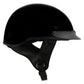 Milwaukee Helmets MPH9719DOT Momentum DOT Black Half Face Motorcycle Bikers Helmet  w/ Drop Down Visor