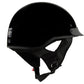 Milwaukee Helmets MPH9719DOT Momentum DOT Black Half Face Motorcycle Bikers Helmet  w/ Drop Down Visor