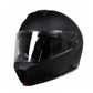 Milwaukee Helmets MPH9812DOT Flat Black Menace Advanced Motorcycle Modular Helmet Biker w/ Drop Down Visor