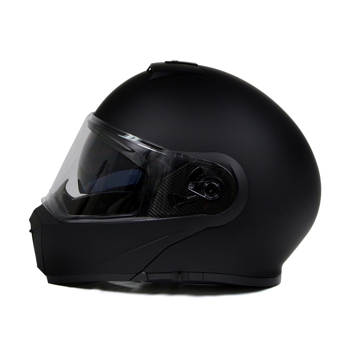 Milwaukee Helmets MPH9812DOT Flat Black Menace Advanced Motorcycle Modular Helmet Biker w/ Drop Down Visor