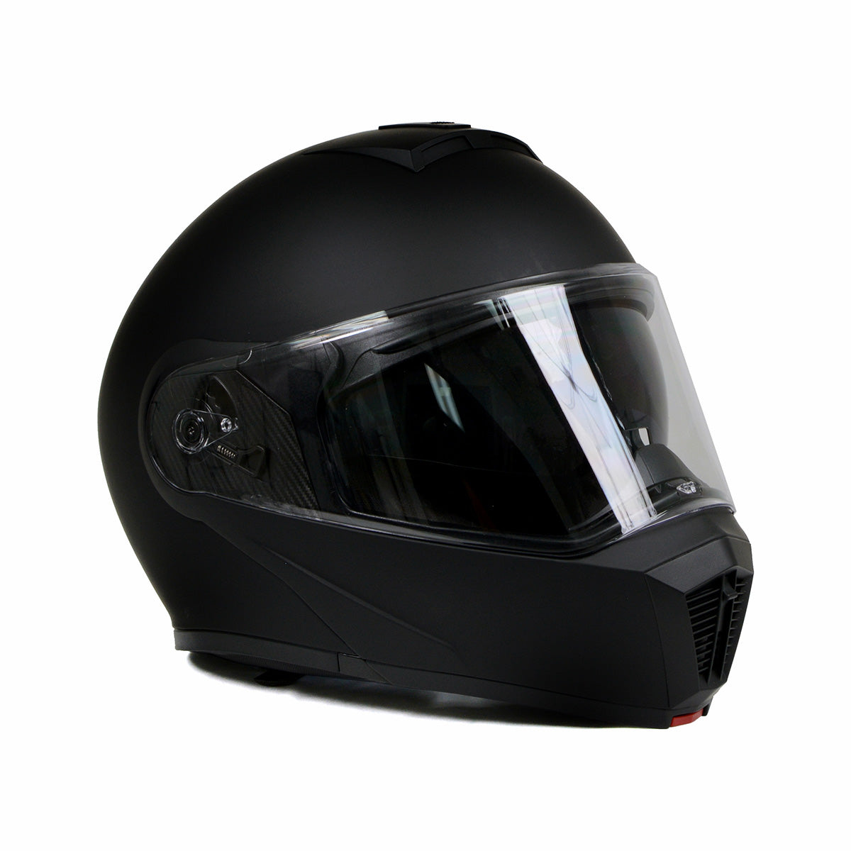 Milwaukee Helmets MPH9812DOT Flat Black Menace Advanced Motorcycle Modular Helmet Biker w/ Drop Down Visor