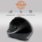 Milwaukee Helmets MPH9813DOT Gloss Black Menace DOT Approved Motorcycle Modular Helmet w/ Drop Down Visor