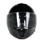 Milwaukee Helmets MPH9813DOT Gloss Black Menace DOT Approved Motorcycle Modular Helmet w/ Drop Down Visor