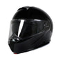 Milwaukee Helmets MPH9813DOT Gloss Black Menace DOT Approved Motorcycle Modular Helmet w/ Drop Down Visor