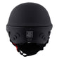 Milwaukee Helmets MPH9830DOT Rascal 3/4 Open Face Flat Black 2 in 1 Motorcycle Helmet Biker
