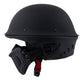 Milwaukee Helmets MPH9830DOT Rascal 3/4 Open Face Flat Black 2 in 1 Motorcycle Helmet Biker