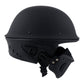 Milwaukee Helmets MPH9830DOT Rascal 3/4 Open Face Flat Black 2 in 1 Motorcycle Helmet Biker