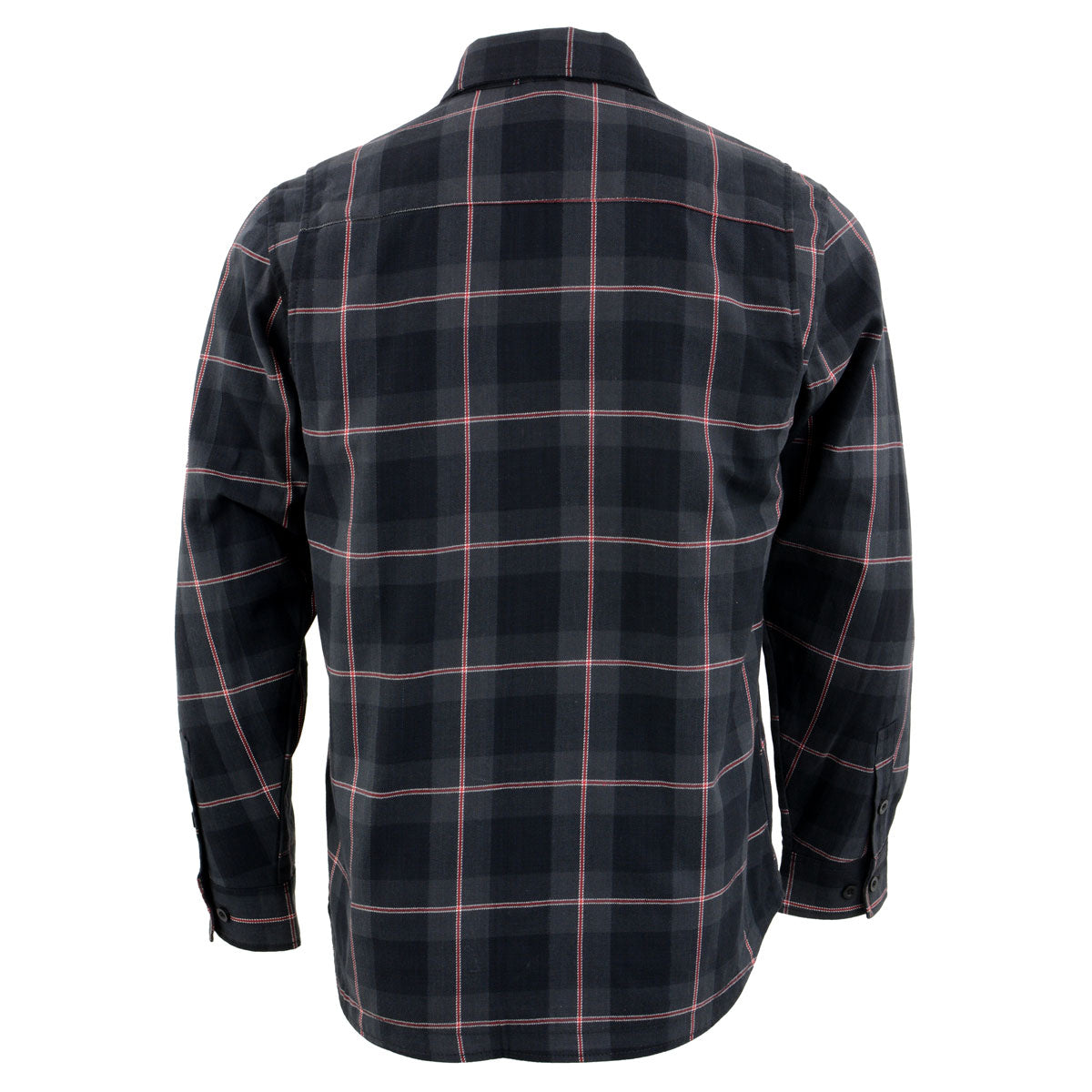 NexGen Heat Men's NXM1602SET Riffraff Black/Grey/Red Heated Flannel Sleeve Shirt for Outdoor Activities