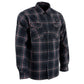 NexGen Heat Men's NXM1602SET Riffraff Black/Grey/Red Heated Flannel Sleeve Shirt for Outdoor Activities