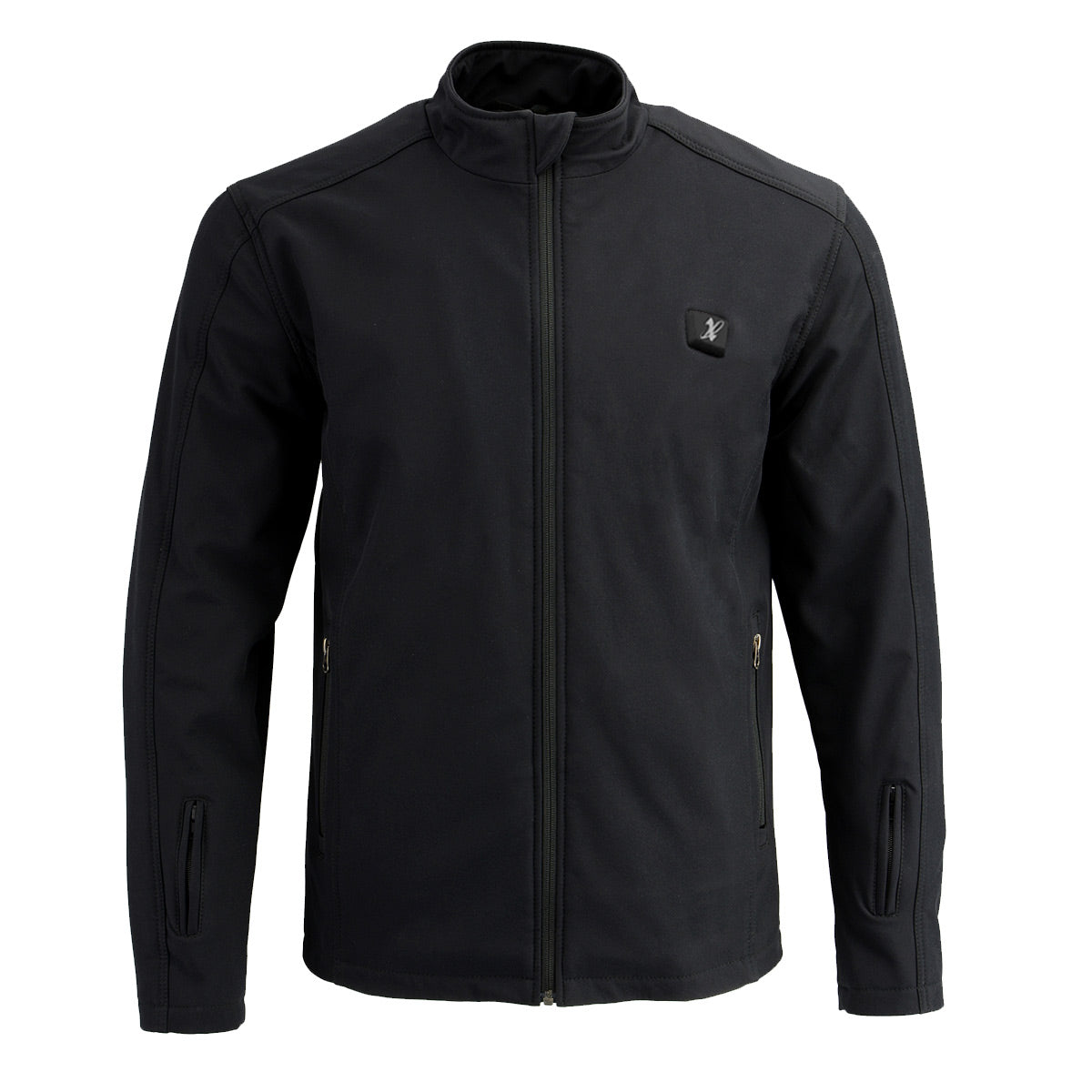 Nexgen Heat MPM1762SET Men’s Soft Shell Heated jacket - Black Standup Collar Jacket for Winter Cold Weather