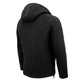 Nexgen Heat MPM1767SET Men's Black 'Heated' Soft Shell Hooded Zipper Front Jacket with Detachable Hood