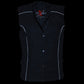Milwaukee Leather SH1955 Ladies Black and Red Textile Vest with Wing Embroidery