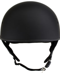 Hot Leathers Flat Matte Black Motorcycle Skull Cap Half Helmet DOT Approved HLD1001