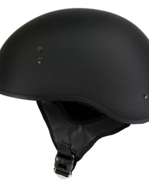 Hot Leathers HLT68-SP Flat Black The O.G. No Logo Motorcycle DOT Skull Cap Half Helmet Biker